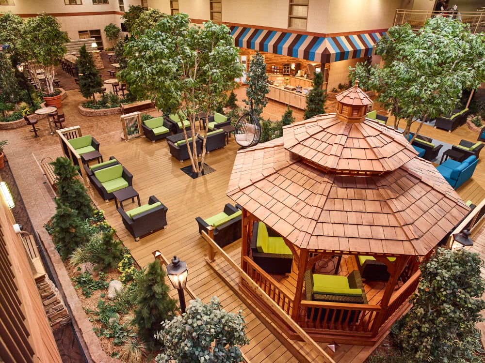 Garden court balcony at LivINN Hotel Minneapolis North/Fridley